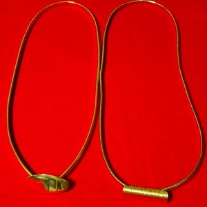 Vtg.  Lot of 2  Gold Tone Snake Chain Belts.